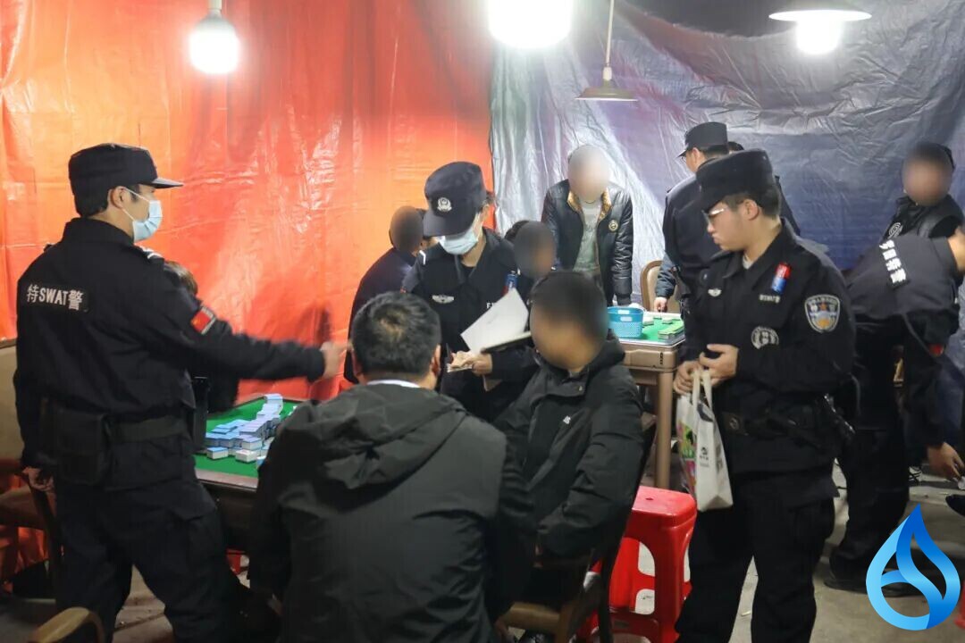 罗田大桥下涉赌场所被清查